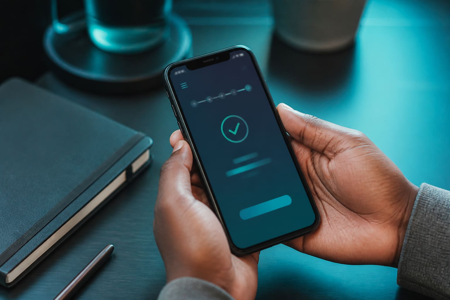 Checking a mobile balance and payout details on a phone